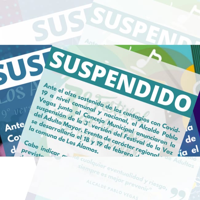 SE SUSPENDEN FESTIVALES DE LA VOZ ANTE ALZA SOSTENIDA DE CONTAGIOS