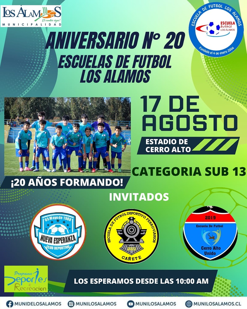 ANIVERSARIO N° 20 ESCUELAS DE FUTBOL